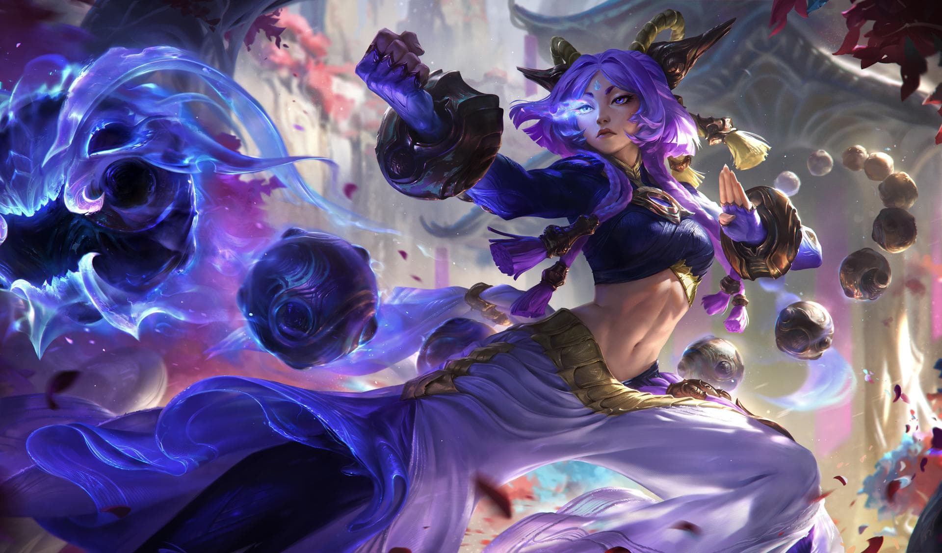 Official Splash Art for Yunara, The Unbroken Faith, a new champion in League of Legends.